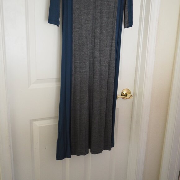 Soft Surroundings Maxi Blue and Gray Long Sleeve Dress Extra Small Petite - Picture 12 of 12